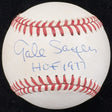 Gale Sayers HOF 1977 Signed Baseball JSA