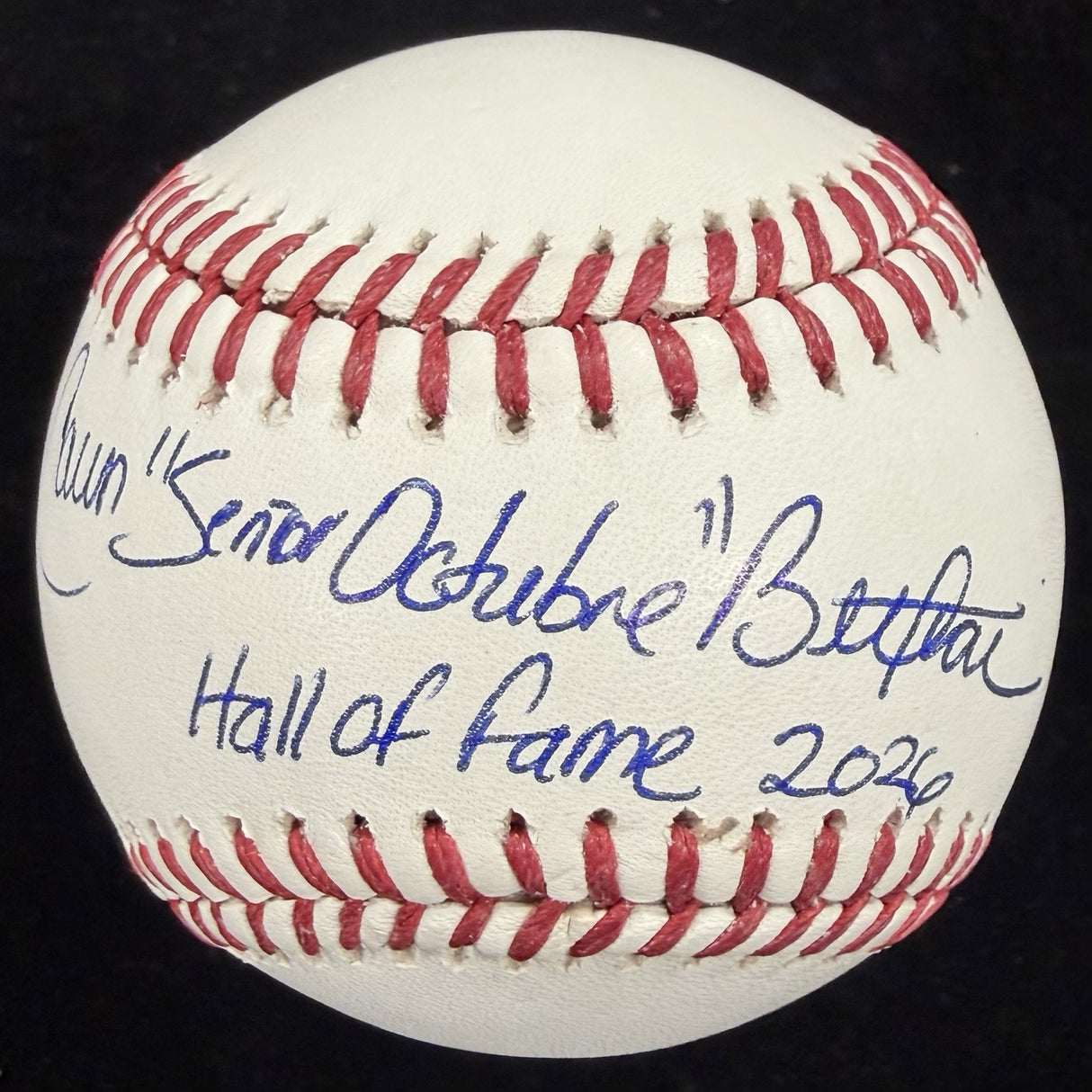 Carlos “Señor Octubrẽ” Beltran Hall Of Fame 2026 Signed Baseball Beckett Witness