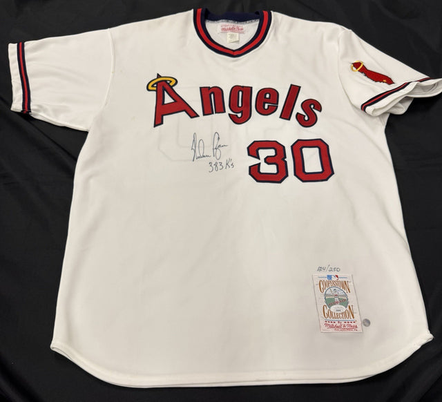 Nolan Ryan 383 K’s Signed Authentic M&N Angels Jersey JSA