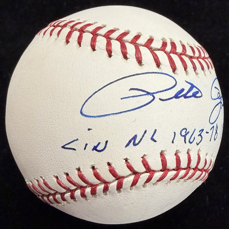 Pete Rose Cin NL 1963-78 1984-86 Signed Baseball JSA