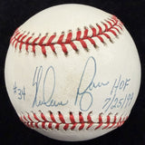 Nolan Ryan HOF 7/25/99 #34 Signed Baseball JSA