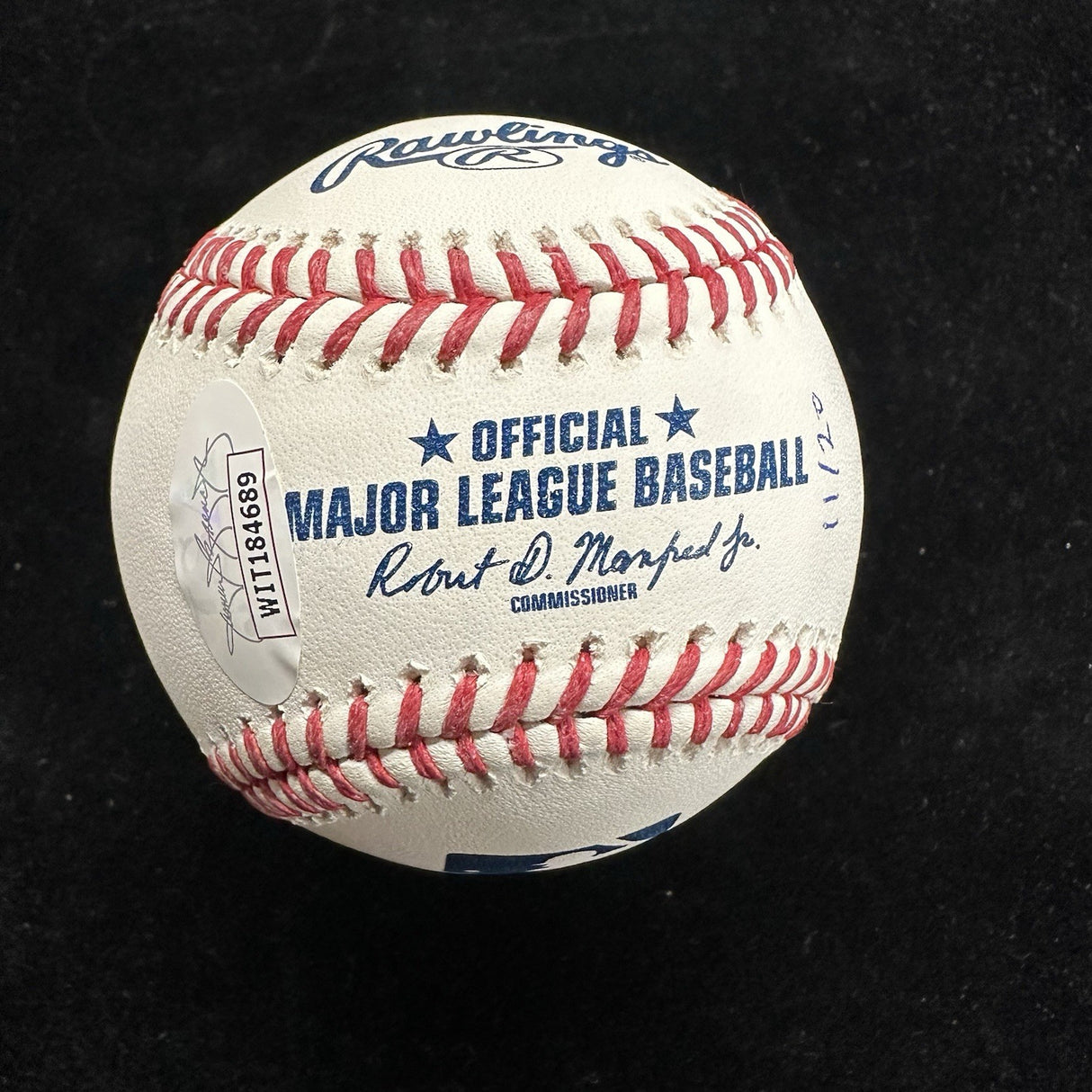 Jorge Posada 5 Inscription Signed Stat Baseball JSA Witness 