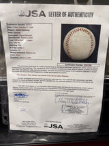 Jackie Robinson Single Signed ONL Giles Baseball JSA LOA