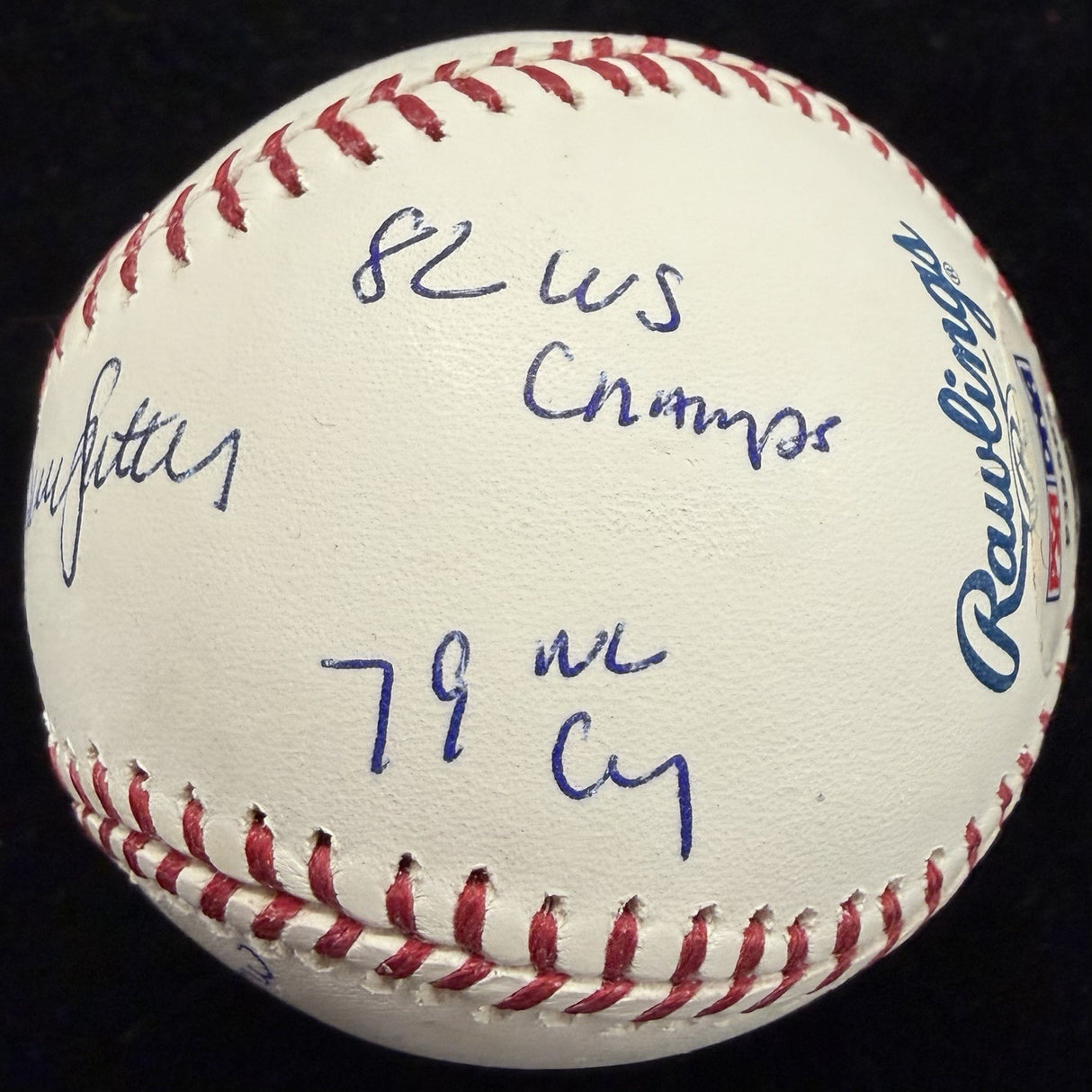 Howard Bruce Sutter HOF 2006 Full Name Signed Stat Baseball PSA/DNA