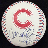 Ryne Sandberg HOF 05 Signed Cubs Team Stitch Logo Baseball Beckett