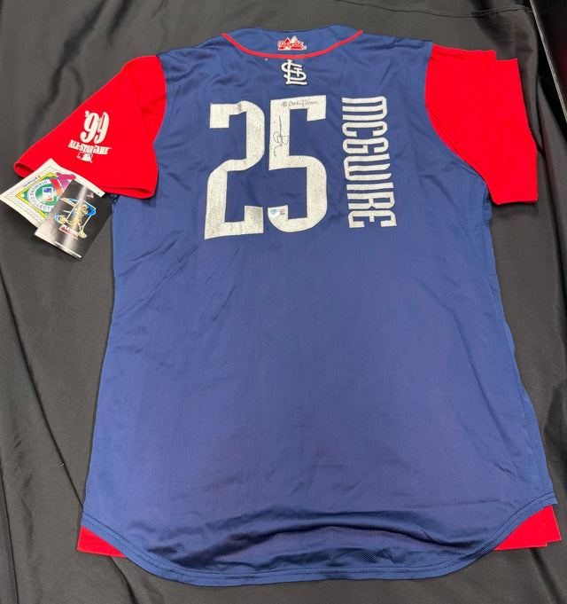 Mark McGwire All Century Signed 99 All-Star Game Batting Practice Jersey Beckett