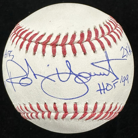 Robin Yount HOF MVP Signed Stat Baseball PSA Beckett Holograms 