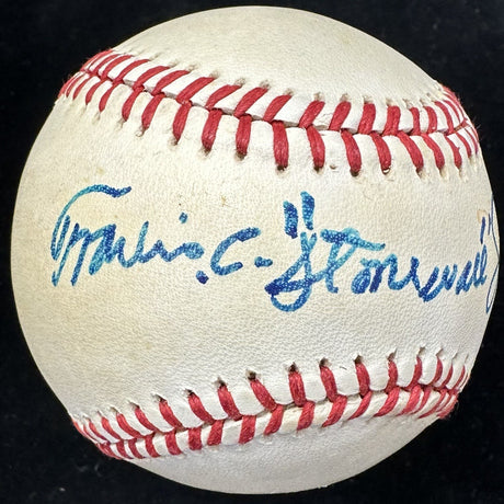 Travis “Stonewall” Jackson Signed Nickname Baseball JSA