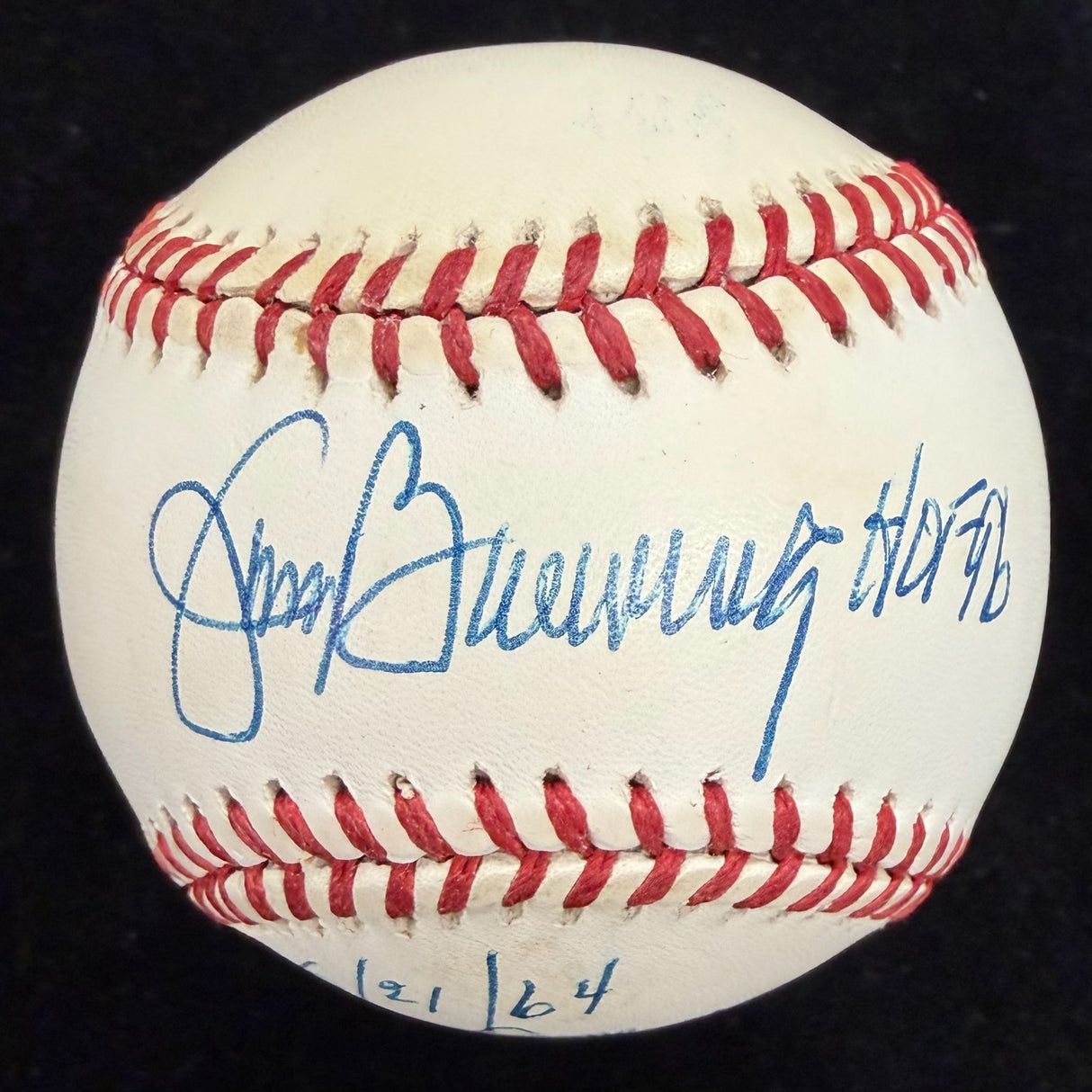 Jim Bunning HOF 96 6/21/64 Perfect Game vs Mets Signed Baseball JSA