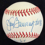 Jim Bunning HOF 96 6/21/64 Perfect Game vs Mets Signed Baseball JSA