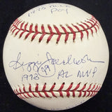 Reggie Jackson 1973 AL MVP Signed RJ Stat Baseball Complete Box Bag Cert