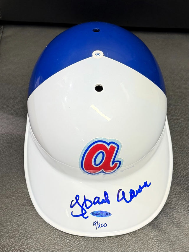 Hank Aaron Signed Authentic Braves Batting Helmet UDA Hologram