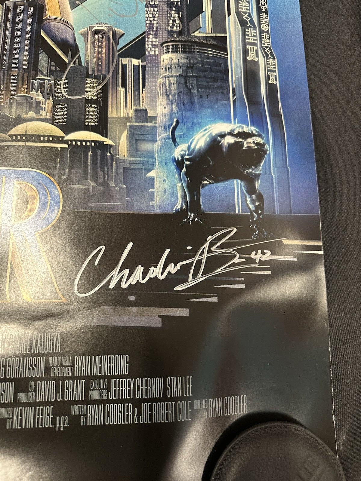 Chadwick Boseman Signed Black Panther Original DS 27x40 Poster SWAU PSA LOA