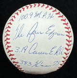 Nolan Ryan HOF 99 Signed Reggie Jackson Stat Baseball RJ Hologram