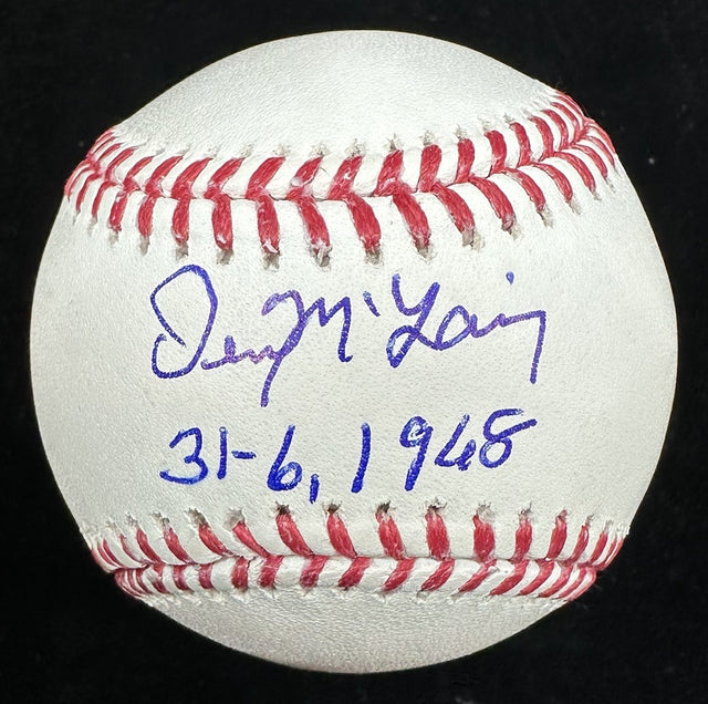 Denny McLain 31-6, 1968 Signed Baseball JSA