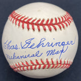 Charlie Gehringer The Mechanical Man Signed Baseball JSA LOA