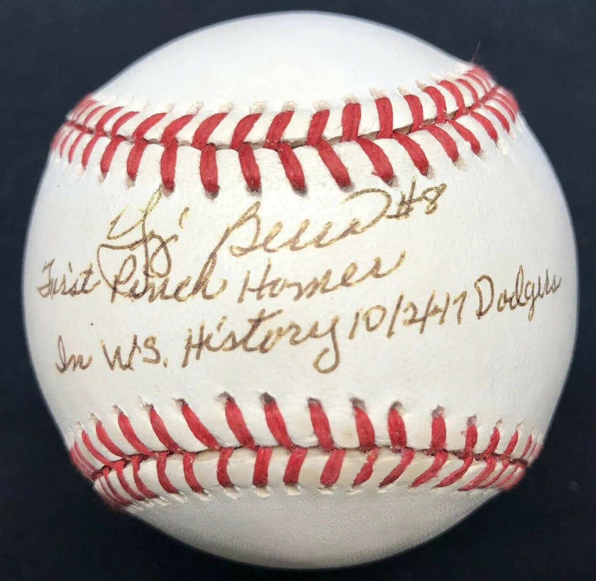 Yogi Berra 1st Pinch Hit WS HR Signed Baseball JSA LOA