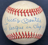 Mickey Mantle Led League In Clap 6 Yrs Signed Baseball JSA LOA Vulgar