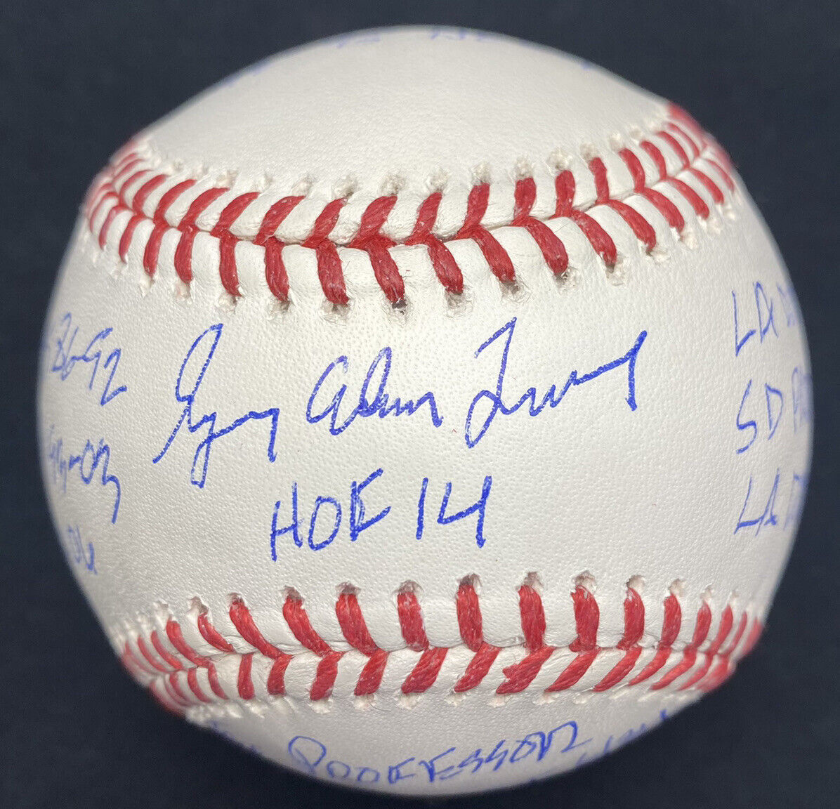 Gregory Alan Maddux Full Name HOF CY K’s Signed Stat Baseball JSA LOA