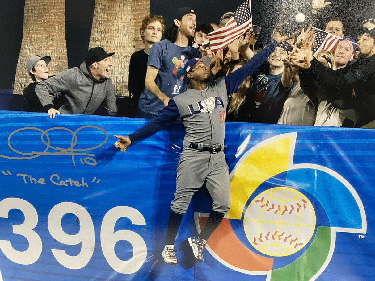 Adam Jones The Catch Signed 16x20 Photo USA World Baseball Classic JSA Witness