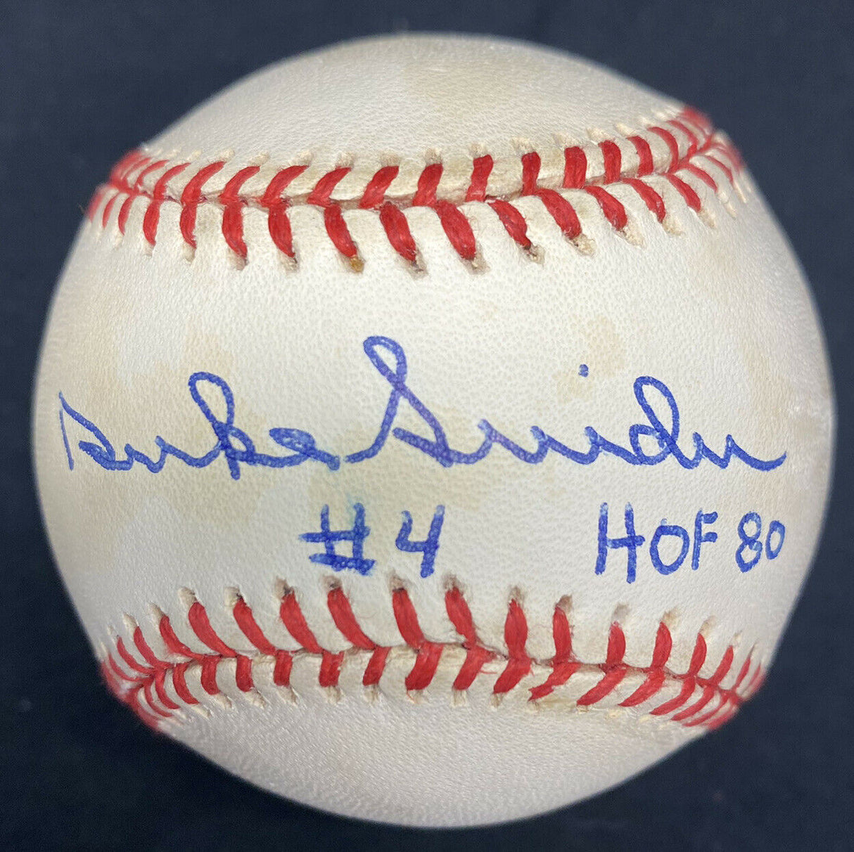 Duke Snider HOF 80 #4 Signed Baseball JSA