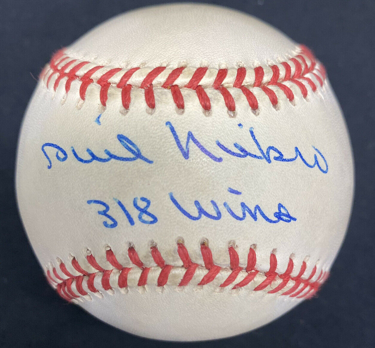 Phil Niekro 318 Wins Signed Baseball JSA