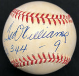 Ted Williams BA .344 9 Signed Baseball PSA/DNA LOA