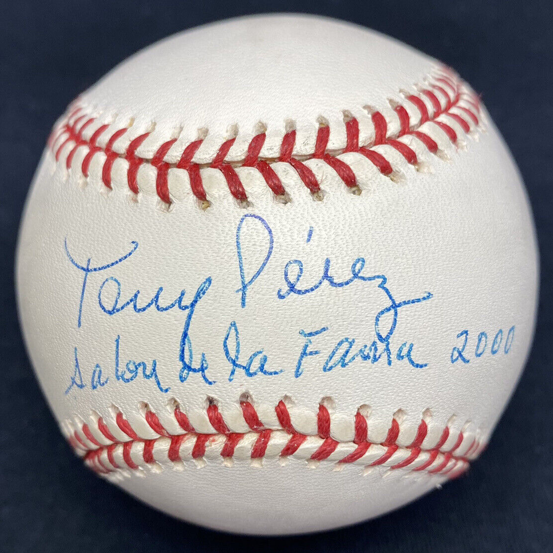 Tony Perez Salon De Le Fama 2000 Signed Baseball JSA