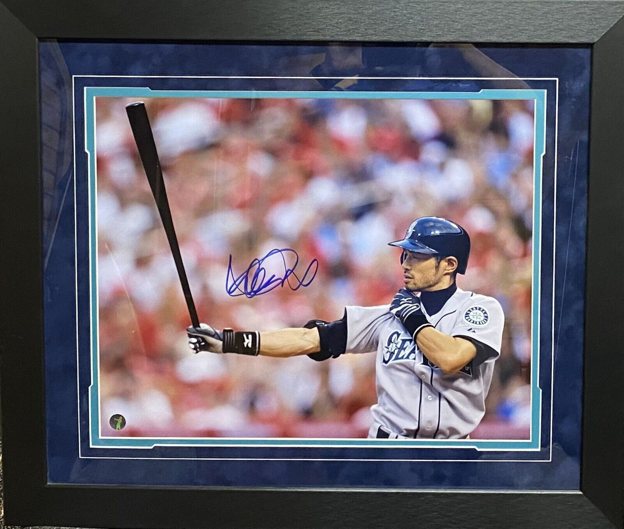 Ichiro Suzuki Signed Mariners 16x20 Framed Photo Ichiro Hologram Holo