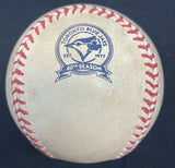 Mike Trout Game Used Career HR 163 Blue Jays Logo Baseball Hit 878 MLB Holo