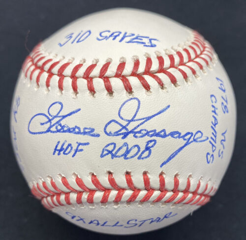 Goose Gossage HOF Signed Stat Baseball JSA