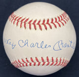 Mickey Charles Mantle Full Name Signed Official Spalding Joe Cronin Baseball PSA