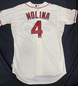 Yadier Molina Signed Authentic Cardinals Home Alternate Jersey Beckett Witness