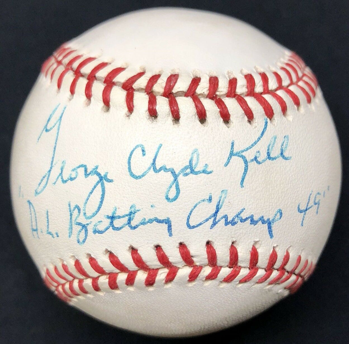 George Clyde Kell AL Batting Champ 49 Full Name Signed Baseball JSA