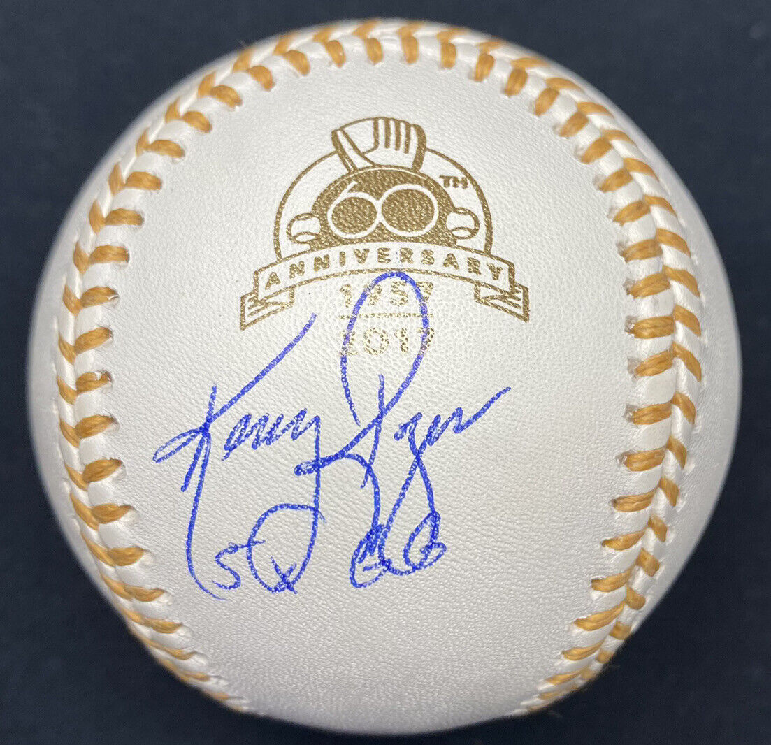 Kenny Rogers 5x GG Signed Gold Glove Logo Baseball Beckett BAS