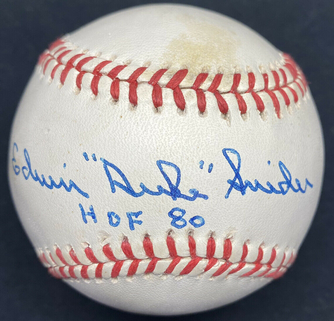 Edwin Duke Snider HOF 1980 Signed Baseball JSA