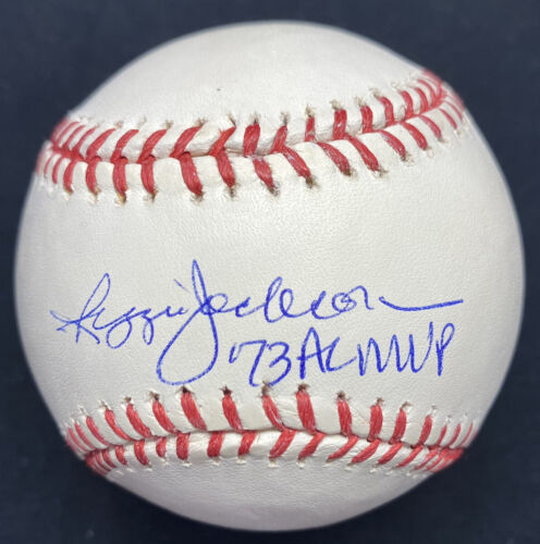 Reggie Jackson 73 AL MVP Signed Baseball JSA Witness