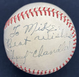 Spud Chandler To Mike Signed Baseball JSA LOA