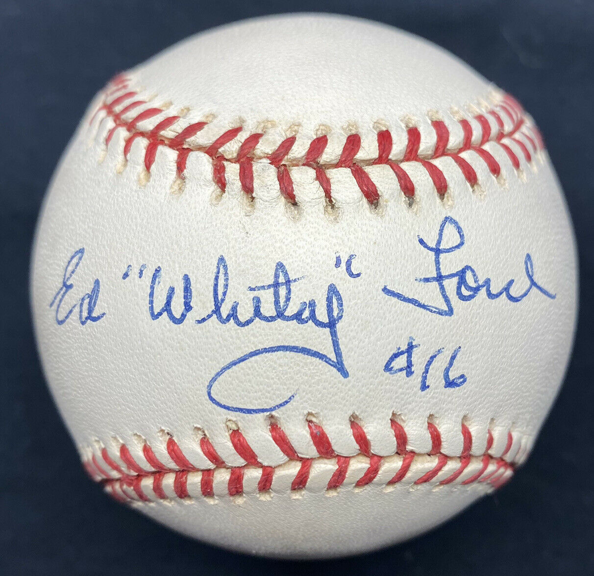 Ed Whitey Ford #16 Signed Baseball JSA