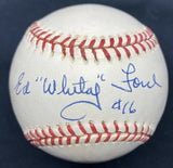 Ed Whitey Ford #16 Signed Baseball JSA