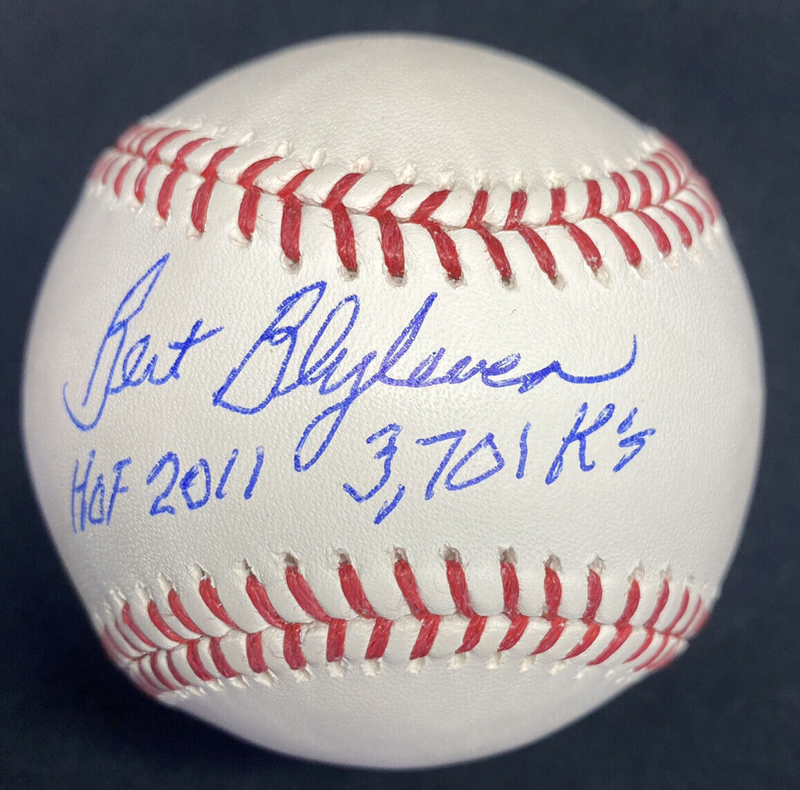 Bert Blyleven HOF 2011 3,701 K’s Signed Baseball JSA