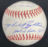 Jeffrey Robert Jeff Bagwell Full Name Signed HOF MVP Stat Baseball Tristar