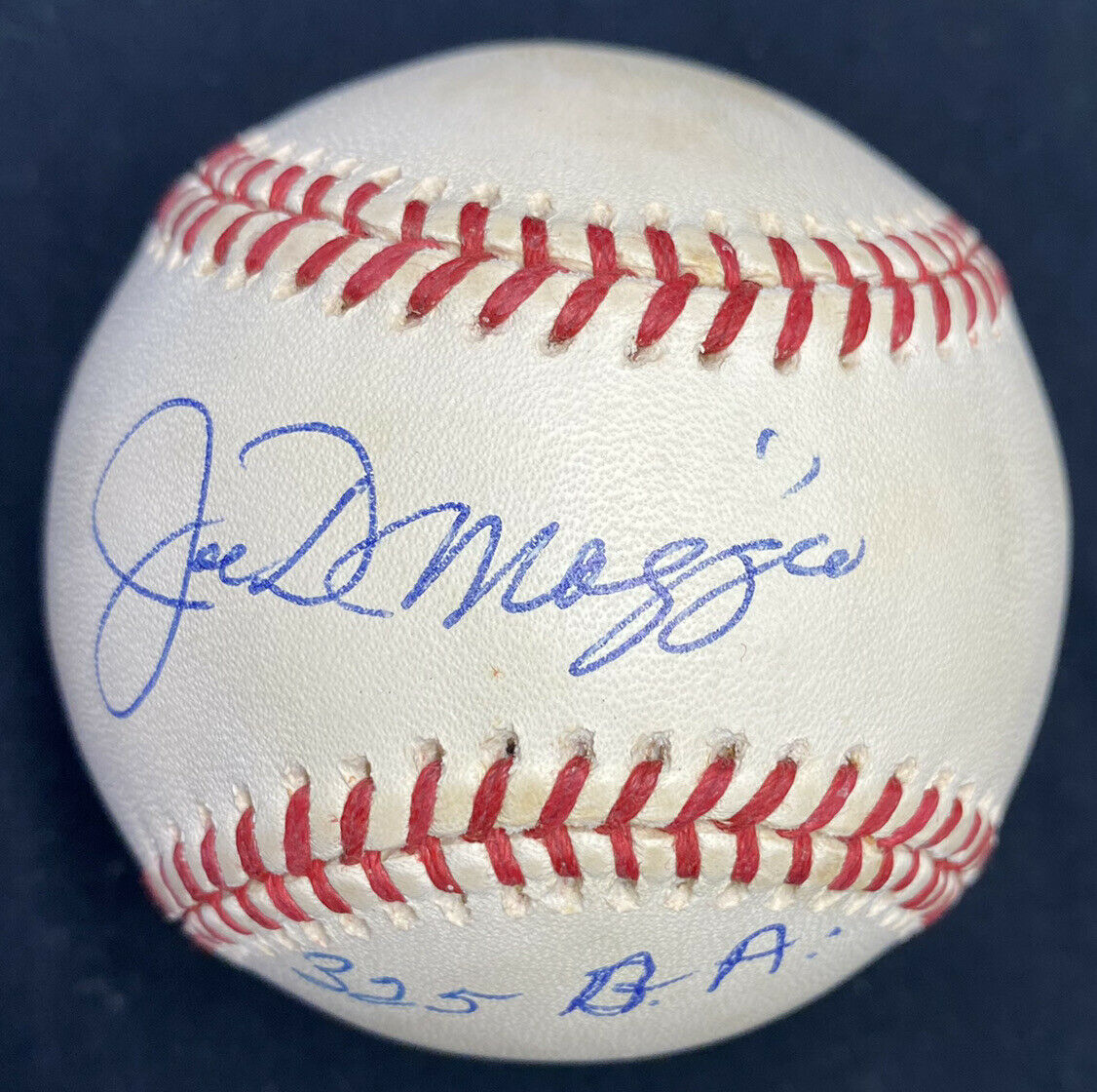 Joe DiMaggio .325 BA Signed Baseball JSA LOA