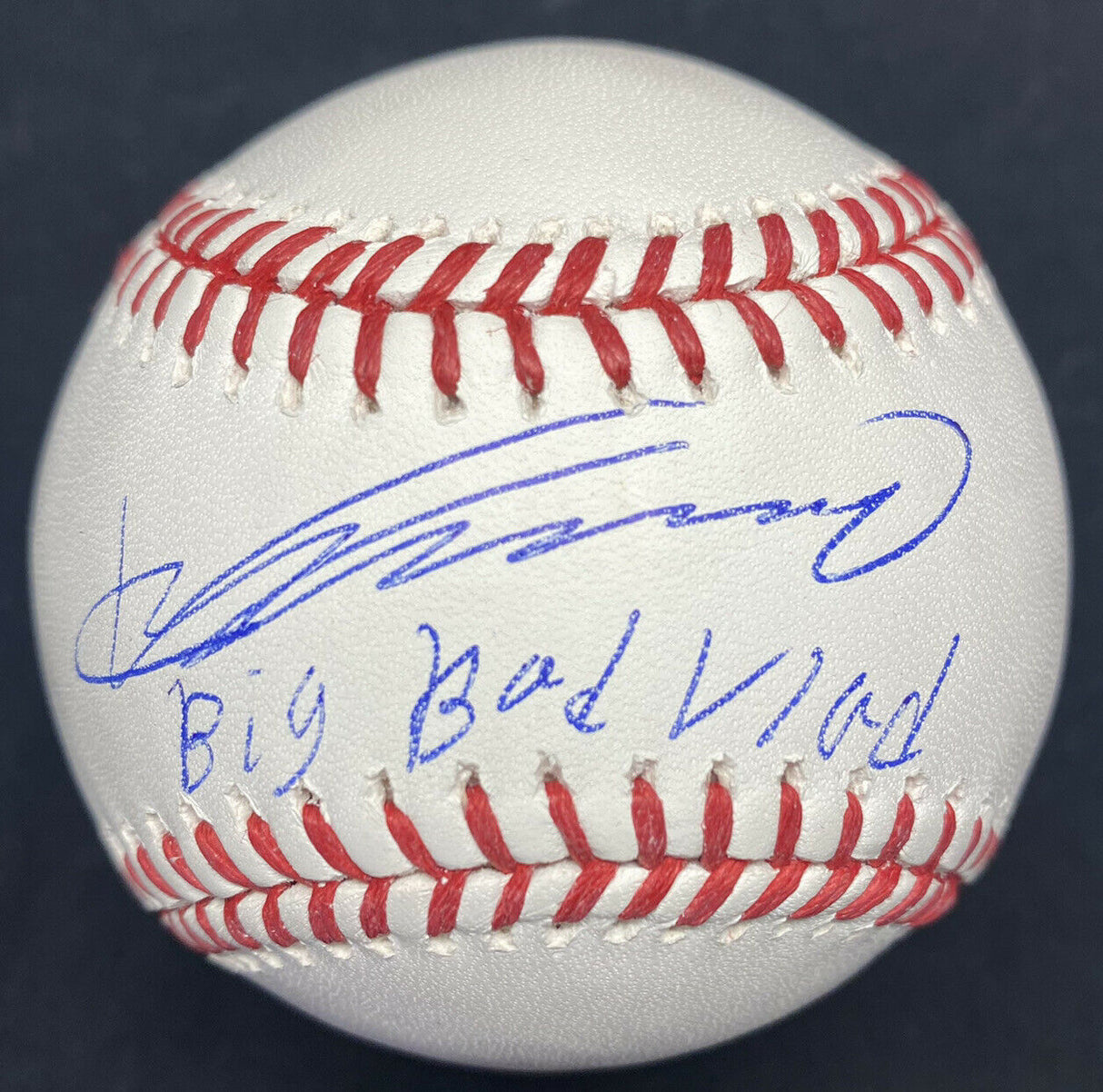 Vladimir Guerrero Big Bad Vlad Signed Baseball Beckett Witness BAS