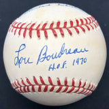 Lou Boudreau HOF 1970 1948 Indians World Champs Signed Baseball JSA