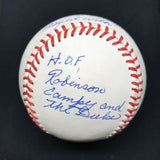 Pee Wee Reese HOF Teammates Signed Baseball Robinson Snider Campenalla PSA/DNA
