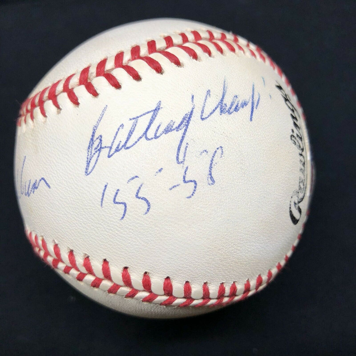 Richie Ashburn Batting Titles 1955 1958 Signed Baseball PSA/DNA