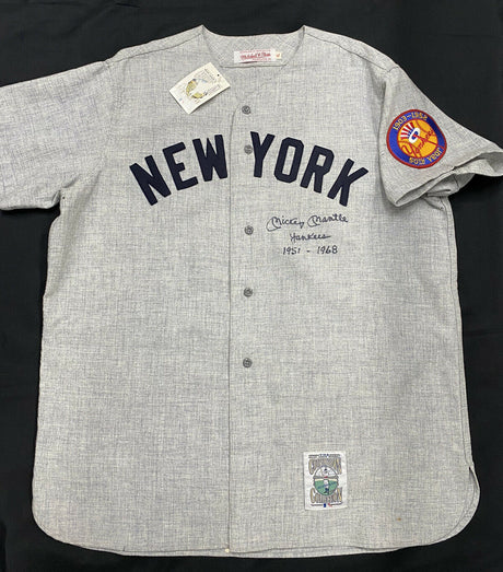 Mickey Mantle Yankees 1951-1968 Signed Mitchell Ness 1952 Road Jersey JSA LOA