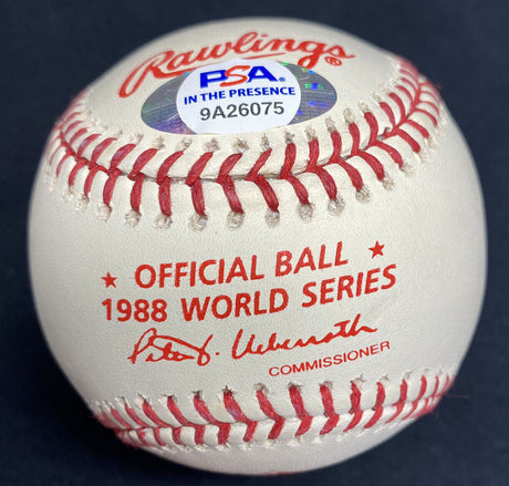 Orel Hershiser 1988 WS MVP CY Signed 88 World Series Logo Baseball PSA Holo Only