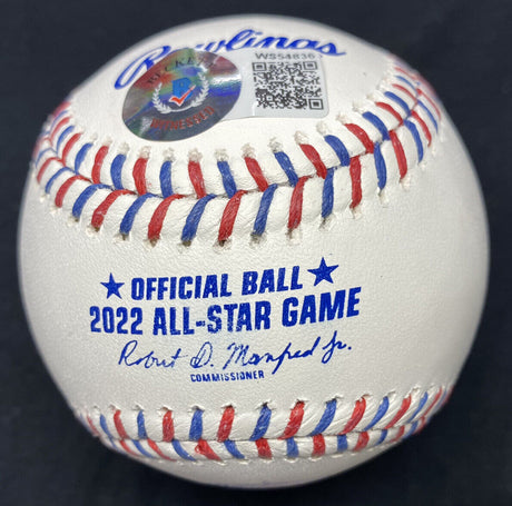 Albert Pujols Final ASG Signed 2022 All Star Game Logo Baseball BAS Witness